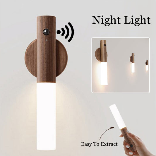 Magnetic Wood Night Light (Auto LED)