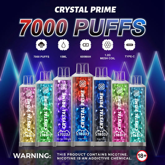 Crystal Prime 7000 Puff Disposable - Any 2 for £20